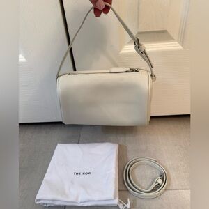 Cream Leather Shoulder Bag